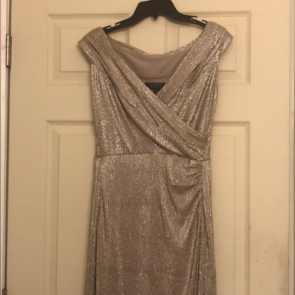 Beautiful Metallic Gold Evening Gown